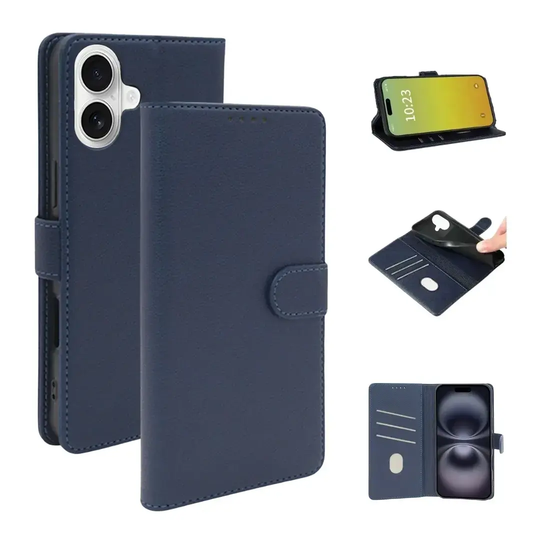 Samsung Galaxy Z Flip 7 PU Leather Wallet Case Blue